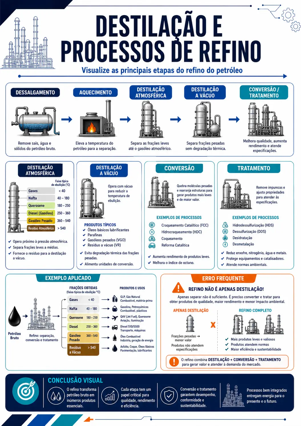 Amostra 8: Destilação e Processos de Refino